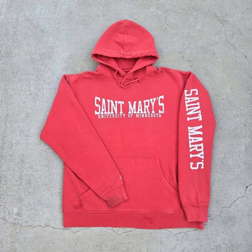 Red Collegiate Hoodie Sweatshirt